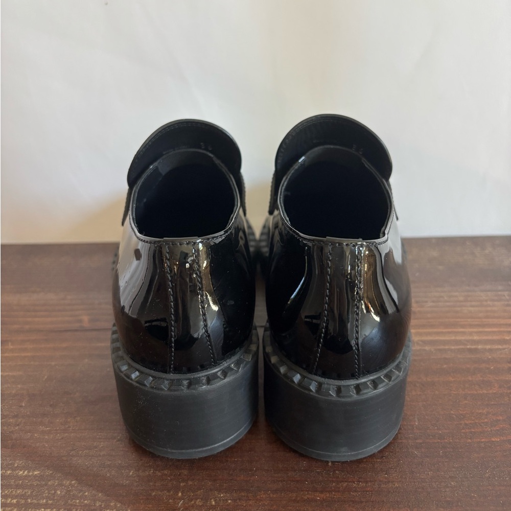 Prada Patent Leather Logo Loafers - Picture 5 of 9